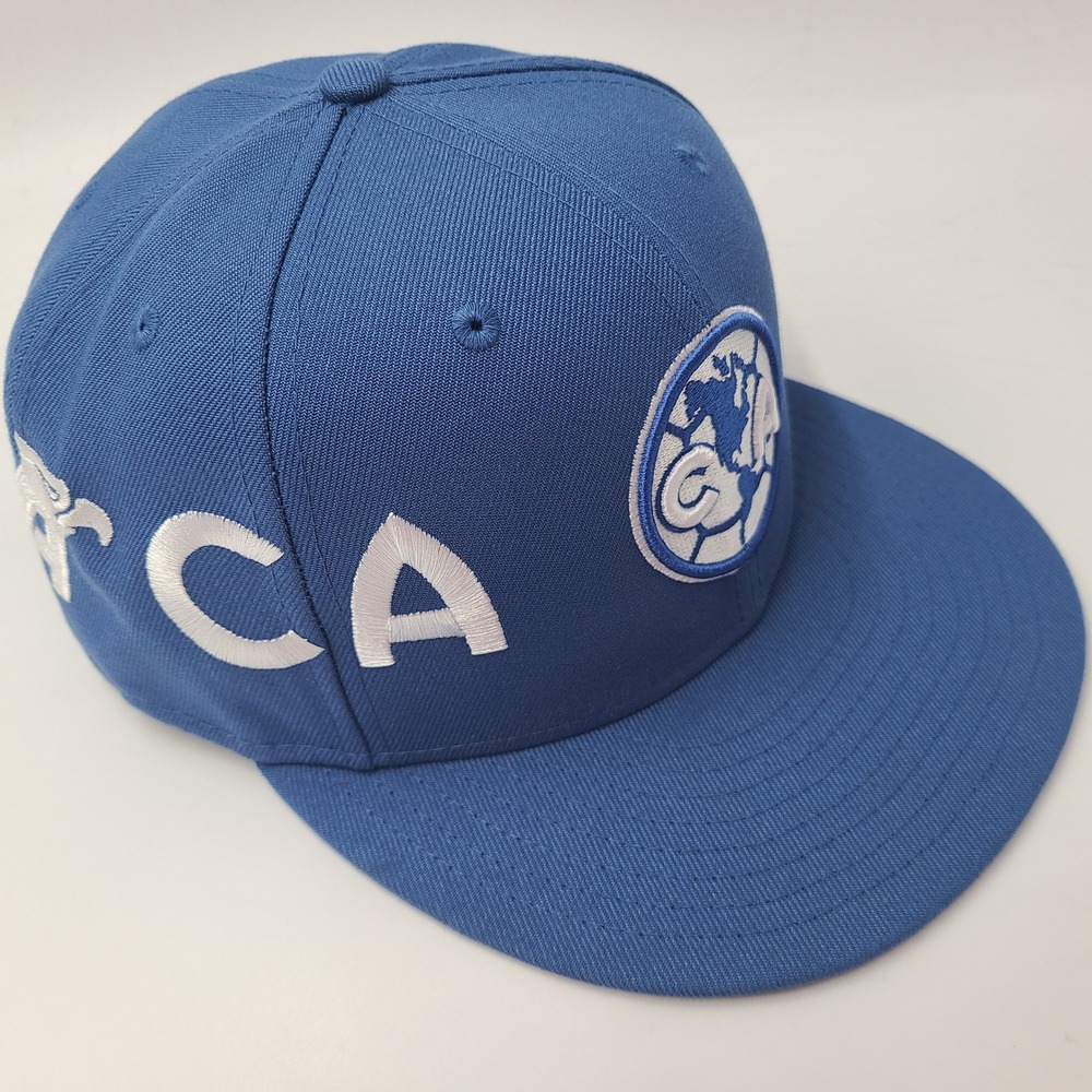 Club America Hat Fitted 7 5/8 New Era 59Fifty Blue White Liga MX Soccer Club Men